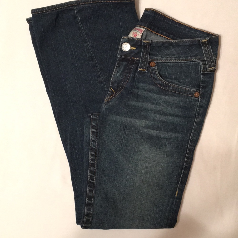 True Religion Joey Twisted Seam Flare Jeans 30